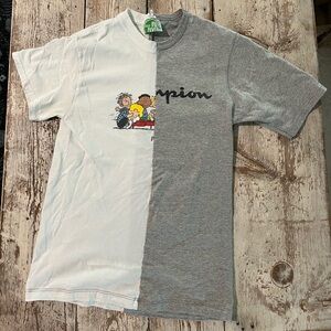 Reworked Peanuts and Champion T-shirt